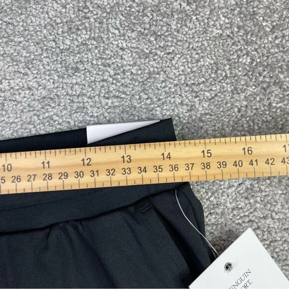 Penguin Sport Shorts Men’s Small Black Elastic Waist Pockets Activewear - Picture 6 of 9